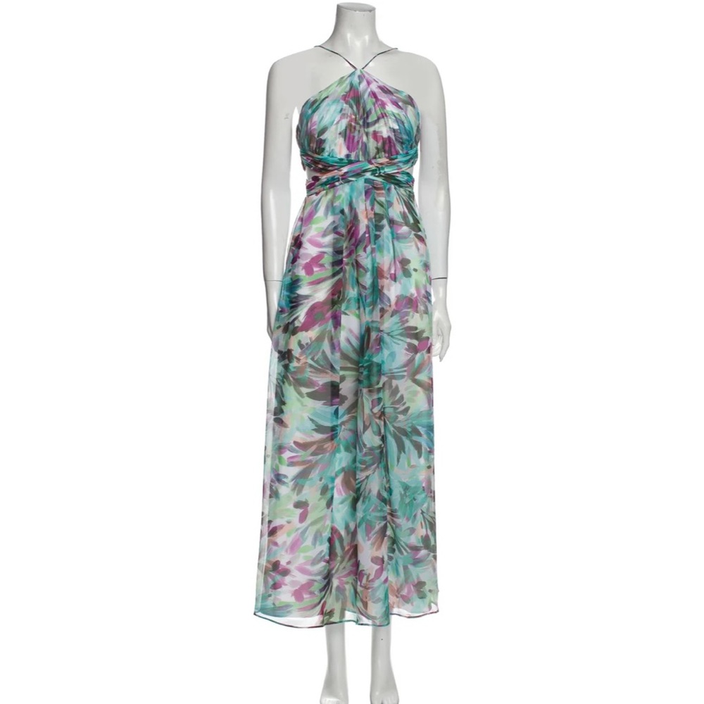 Aidan Mattox floral chiffon dress, size 4